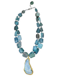 The "Atlantis" Roman Glass Double-Strand Statement Necklace