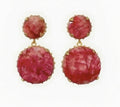 Los pendientes de gota de rubí "Ruby Bloom"