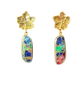 The "Royalty" Precious Gemstone Mosaic Drop Earrings