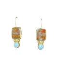 The "Eon" Stromatolite Fossil & Moonstone Drop Earrings
