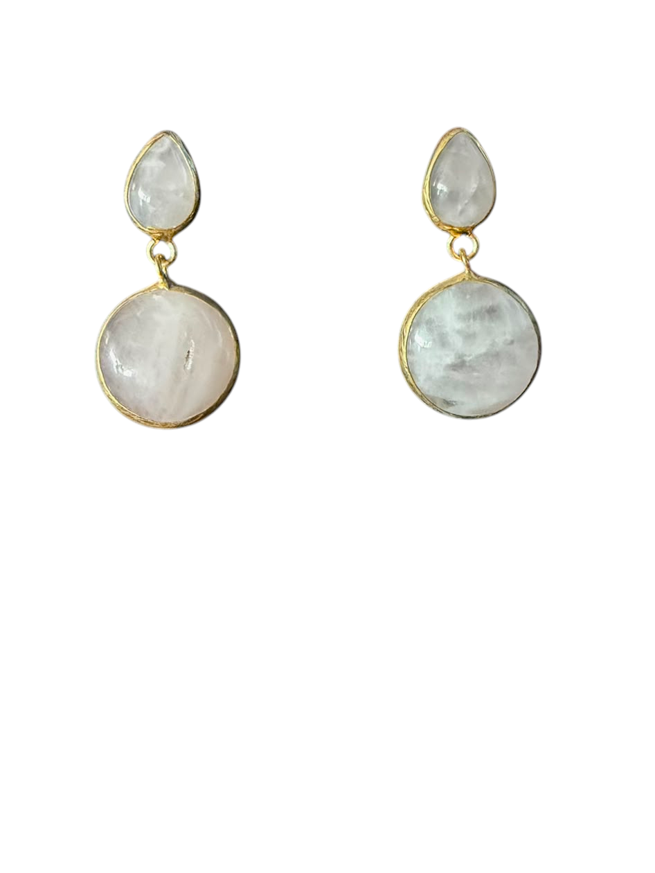 The "Ethereal" White Moonstone Teardrop Earrings