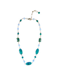 The "Verdant" Malachite & Freshwater Pearl Station Necklace