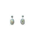 The "Avalon" Pyrite Druzy & Pave Oval Drop Earrings