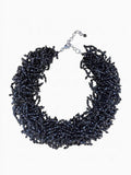 The "Astra" Black Swarovski Crystal & Black Onyx Track Collar Necklace
