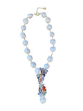 The "Odessa" Baroque Pearl & Multi-Gemstone Lotus Drop Necklace