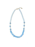 The "Odessa" Freshwater Pearl & Aquamarine Collar Necklace