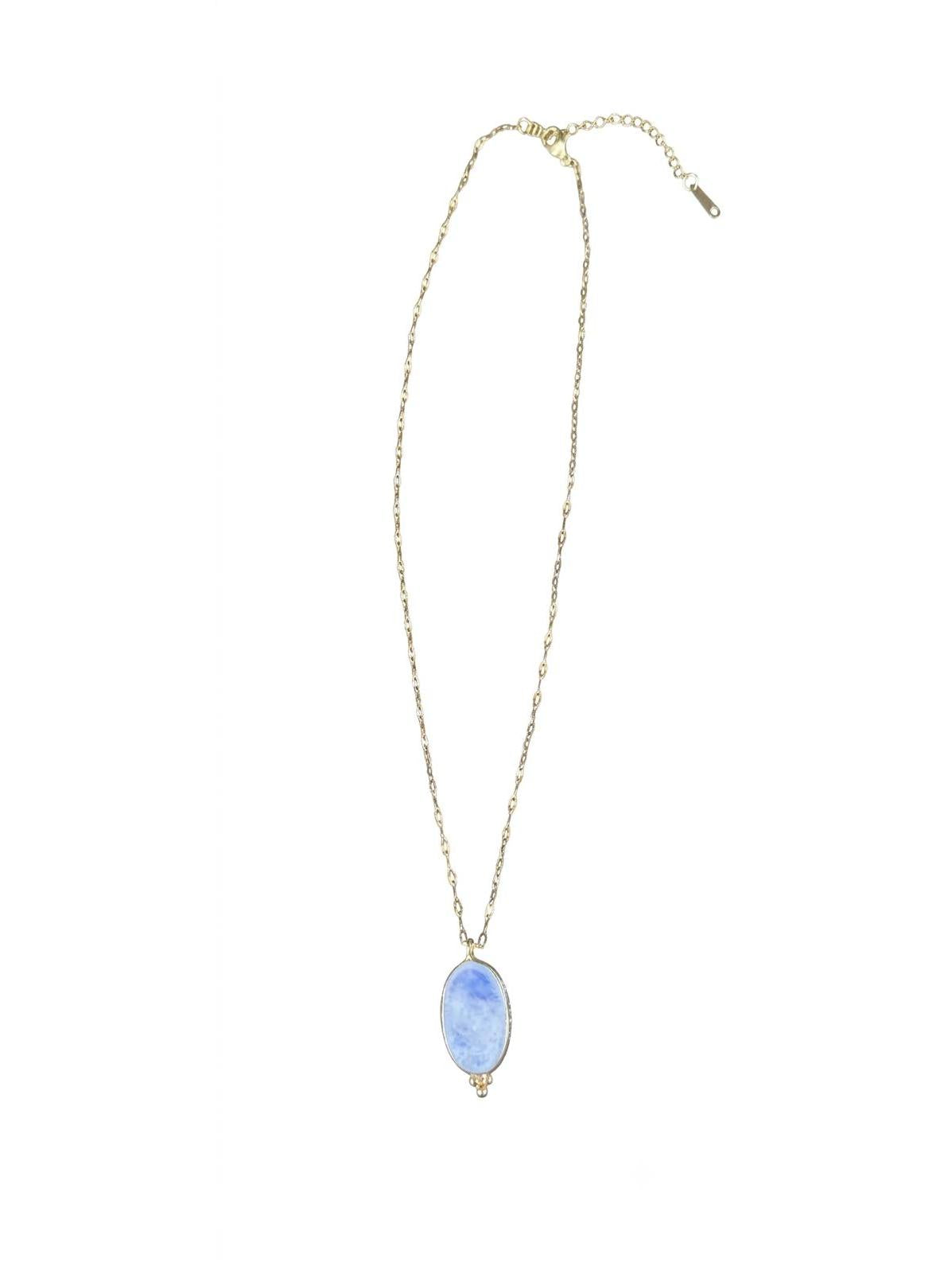 The "Celeste" Oval Moonstone Pendant Necklace
