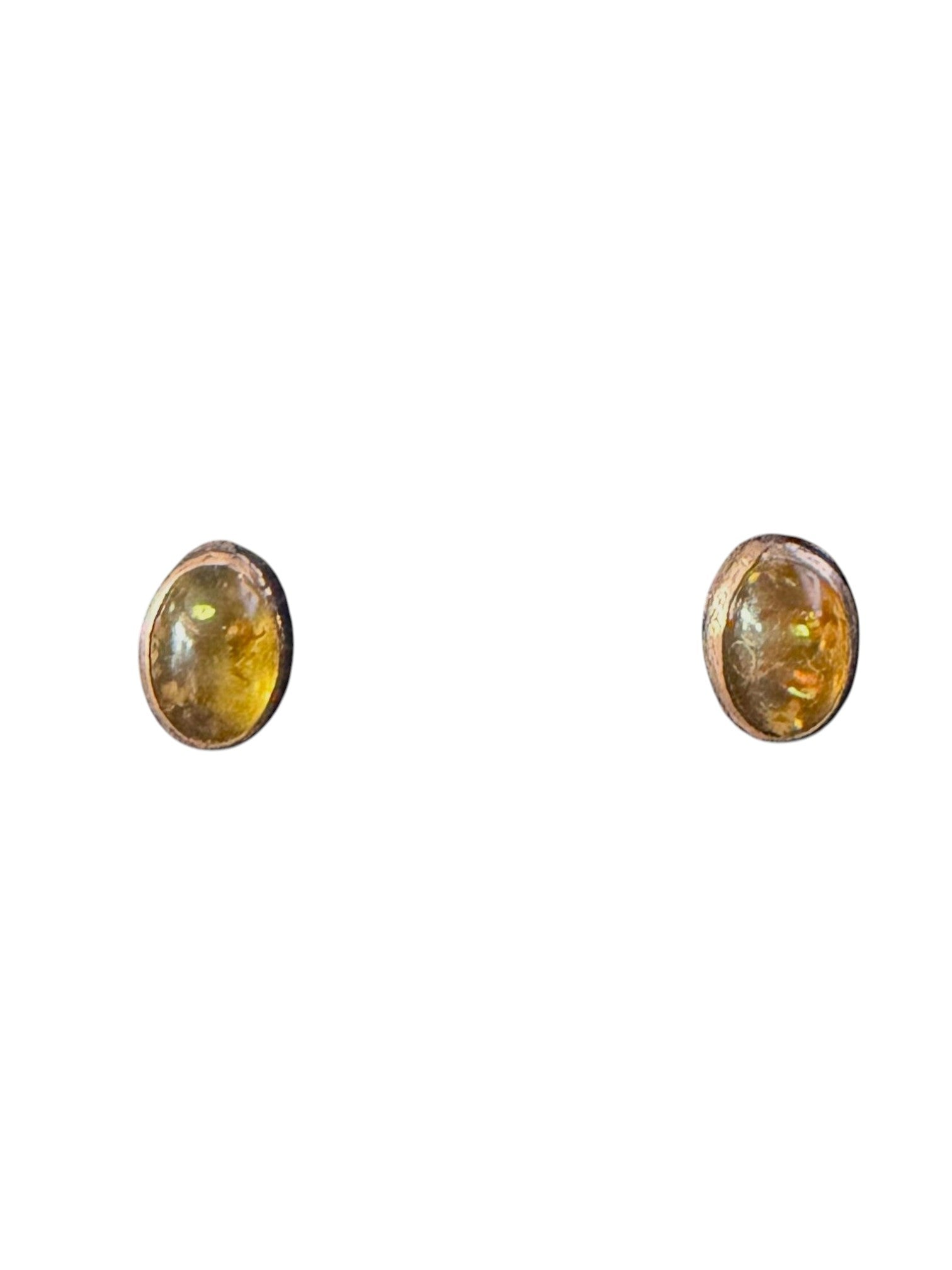 The "Aura" Baltic Amber Oval Stud Earrings