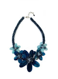 The "Oceania" Blossom Agate & Swarovski Crystal Statement Necklace