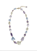 The "Odessa" Multi-Gemstone Lotus Drop Necklace