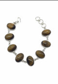 The "Odessa" Tiger's Eye Oval Link Bracelet