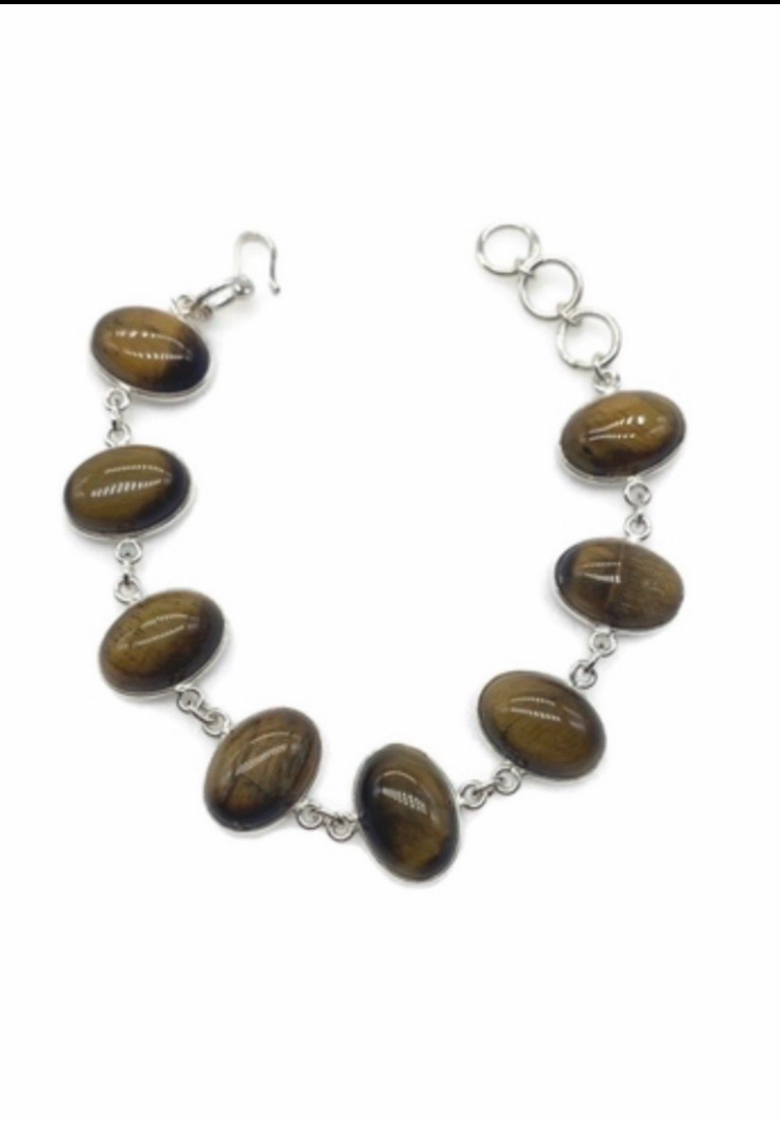 The "Odessa" Tiger's Eye Oval Link Bracelet