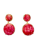 The "Ruby Bloom" Ruby Drop Earrings