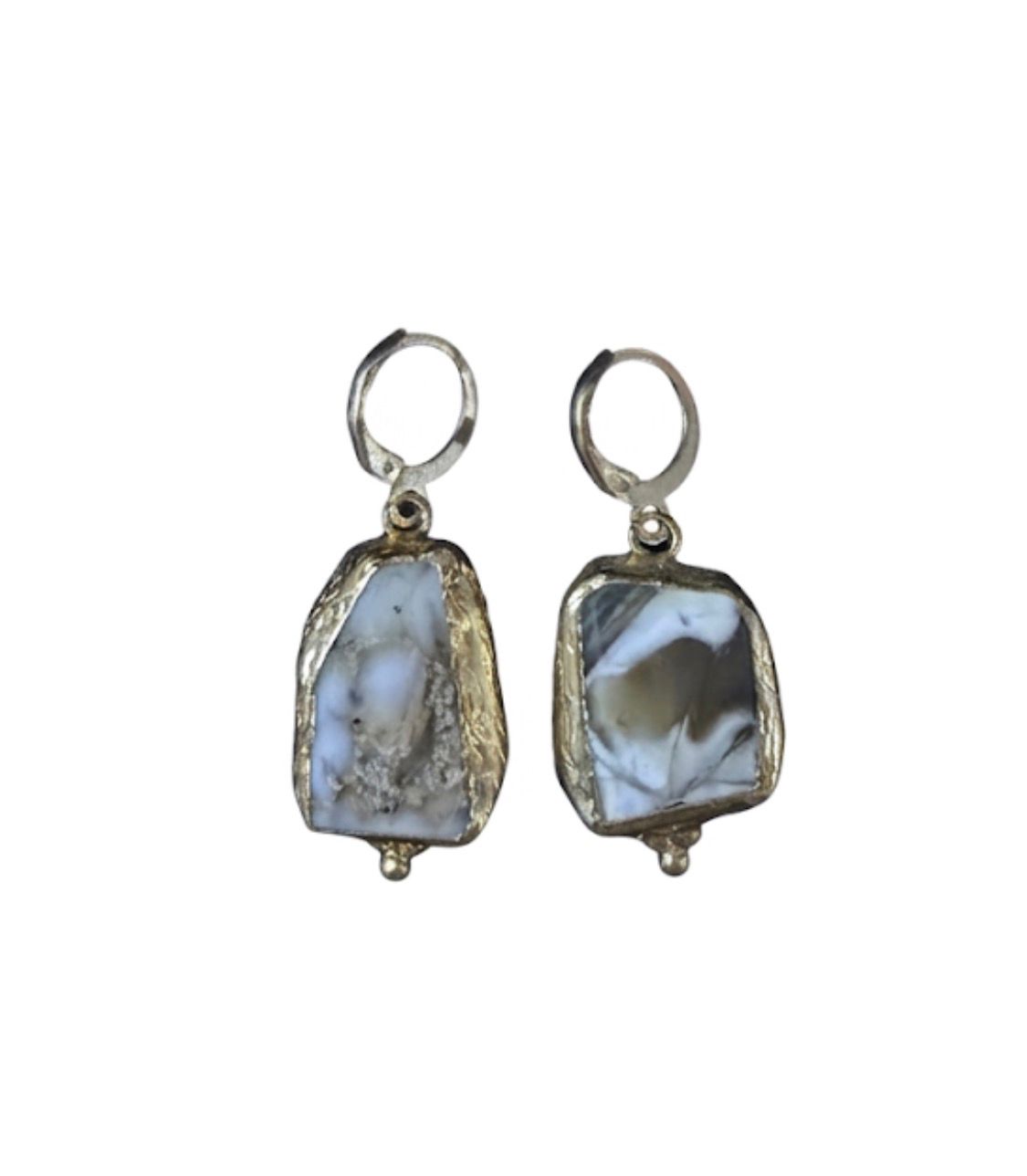 The "Dusk Bloom" Dendritic Agate Drop Earrings