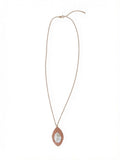 The Rose Gold Baroque Pearl Halo Necklace