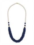 The "Lapis Tassel" Freshwater Pearl & Lapis Lazuli Multi-Strand Necklace