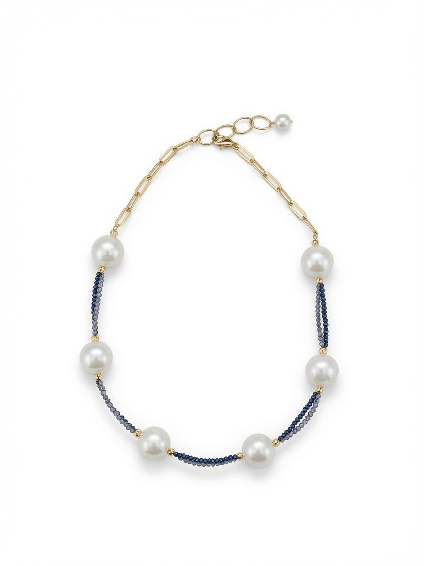 The "Labradorite Luxe" Pearl, Labradorite & Hematite Multi-Strand Necklace