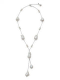 The "Baroque Lariat" Organic Baroque Pearl Sterling Silver Y-Necklace