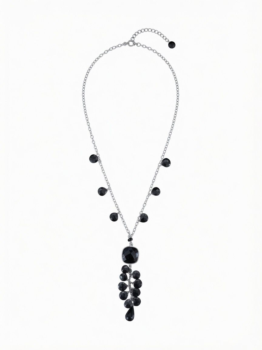 The Black Spinel Cascade Necklace