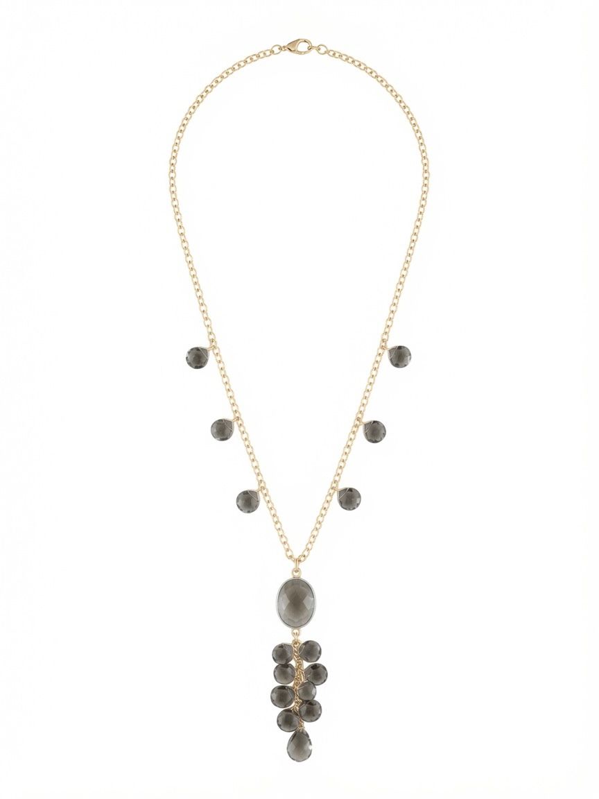 The Smoky Quartz Cascade Necklace