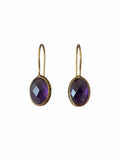 Los pendientes de gota de amatista facetada "Vesper"