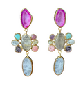 The "Elysian" Pastel Multi-Gemstone Chandelier Earrings