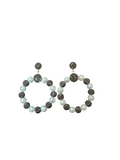 The "Odessa" Freshwater Pearl & Hematite Statement Beaded Hoop Earrings