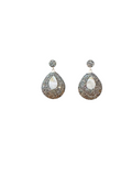 The "Odessa" Freshwater Pearl & Hematite Statement Teardrop Earrings