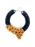 The "Aura" Cat's Eye & Swarovski Crystal Lotus Statement Necklace