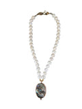 The "Pacific Horizon" Abalone & Freshwater Pearl Statement Necklace