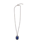 The "Odessa" Oval Blue Sapphire & Rose Gold Pendant Necklace