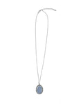 The "Odessa" Oval Druzy Quartz & Sterling Silver Pendant Necklace