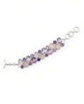 The "Odessa" Amethyst & Rose Quartz Mosaic Link Bracelet