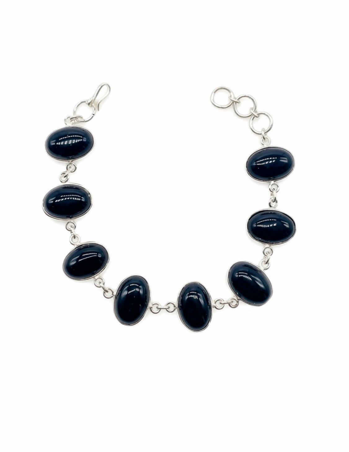 The "Odessa" Black Onyx Oval Link Bracelet