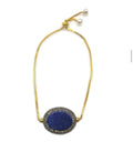 The "Sedona" Lapis & Swarovski Crystal Bolo Bracelet