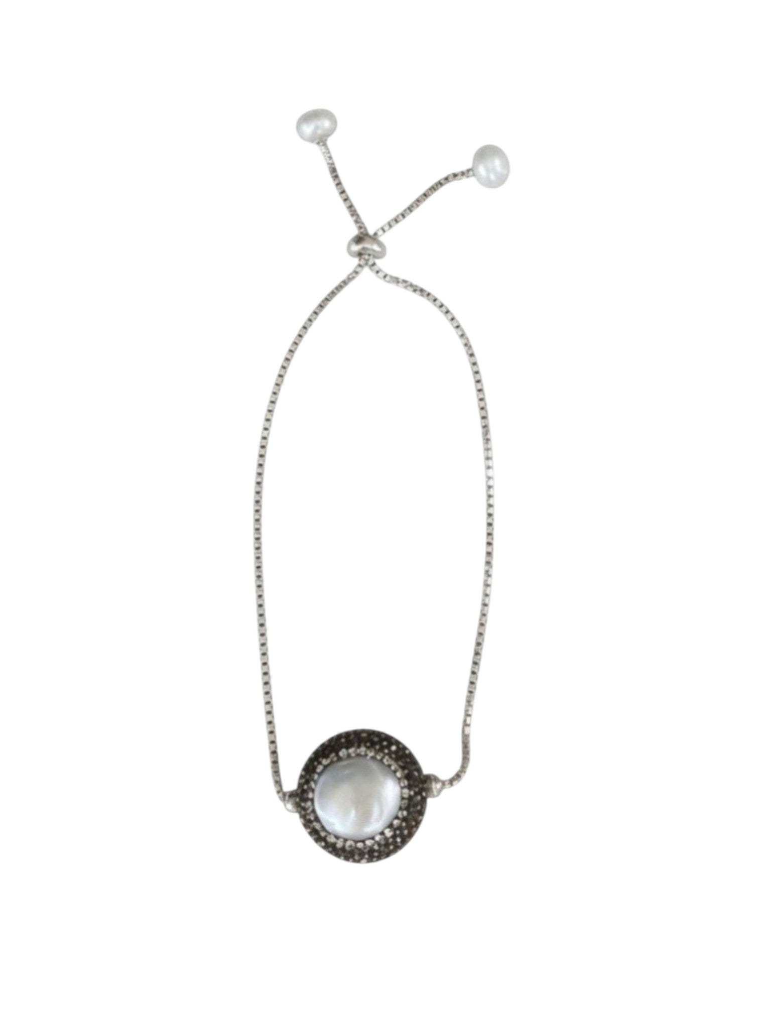 The "Sedona" Pearl & Swarovski Crystal Bolo Bracelet