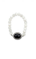 The "Sedona" Black Onyx & Swarovski Crystal Mother of Pearl Bracelet