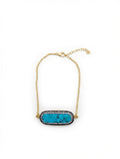 The "Aura" Turquoise Halo Chain Bracelet