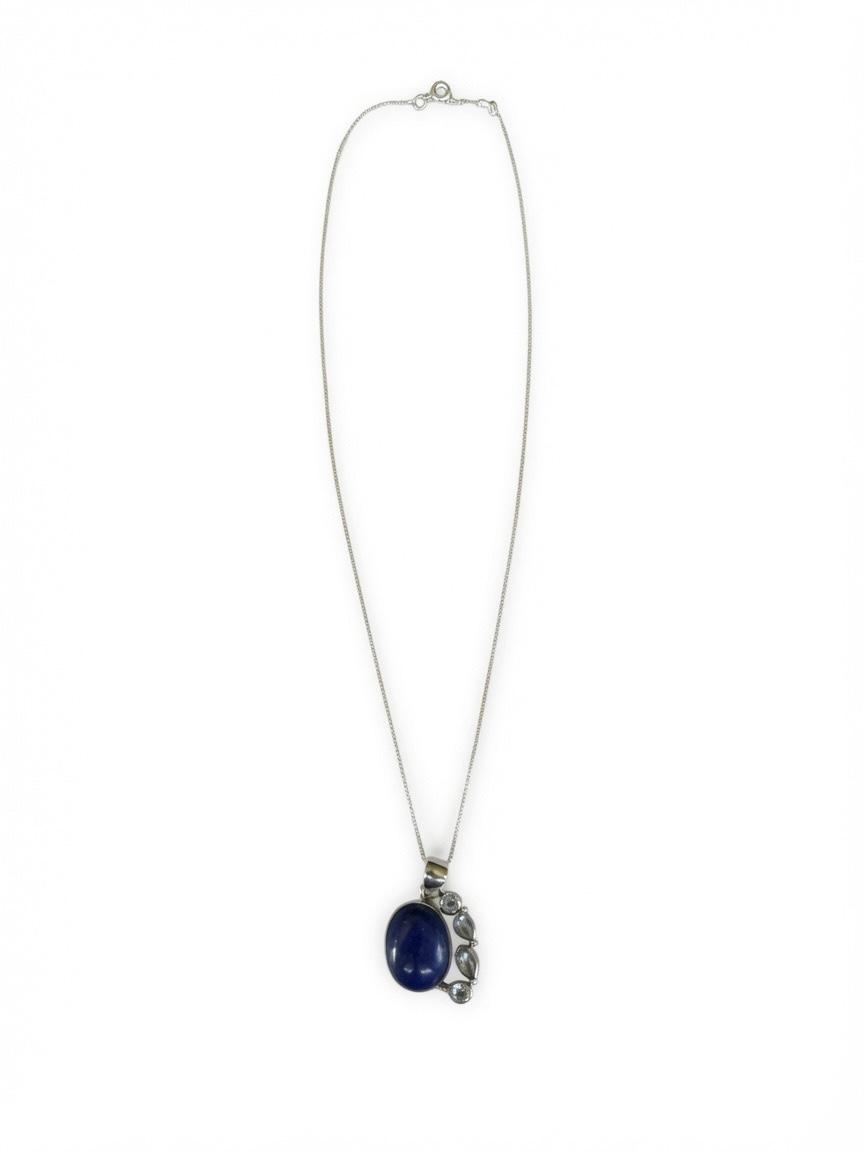 The Lapis Moonbeam Necklace