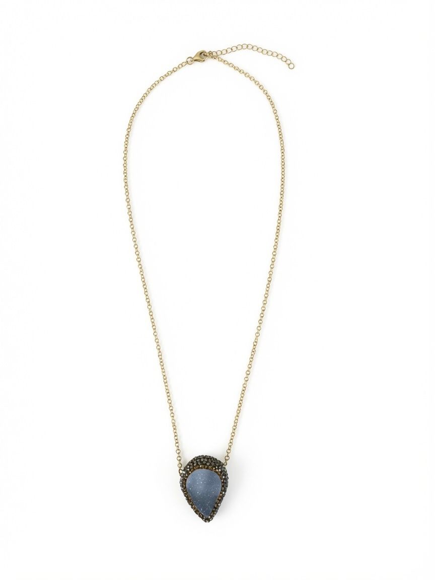 The Turquoise Teardrop Halo Necklace