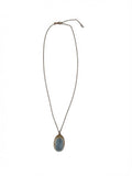 The Blue Druzy Teardrop Pendant Necklace