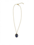 The Rose Gold Blue Druzy Teardrop Pendant Necklace