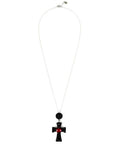 The Crimson Ruby Cross Talisman Necklace