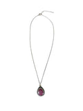 The Fuchsia Ruby Halo Necklace