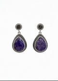 The Midnight Amethyst Teardrop Earrings