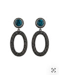 The Emerald Hematite Orbit Earrings