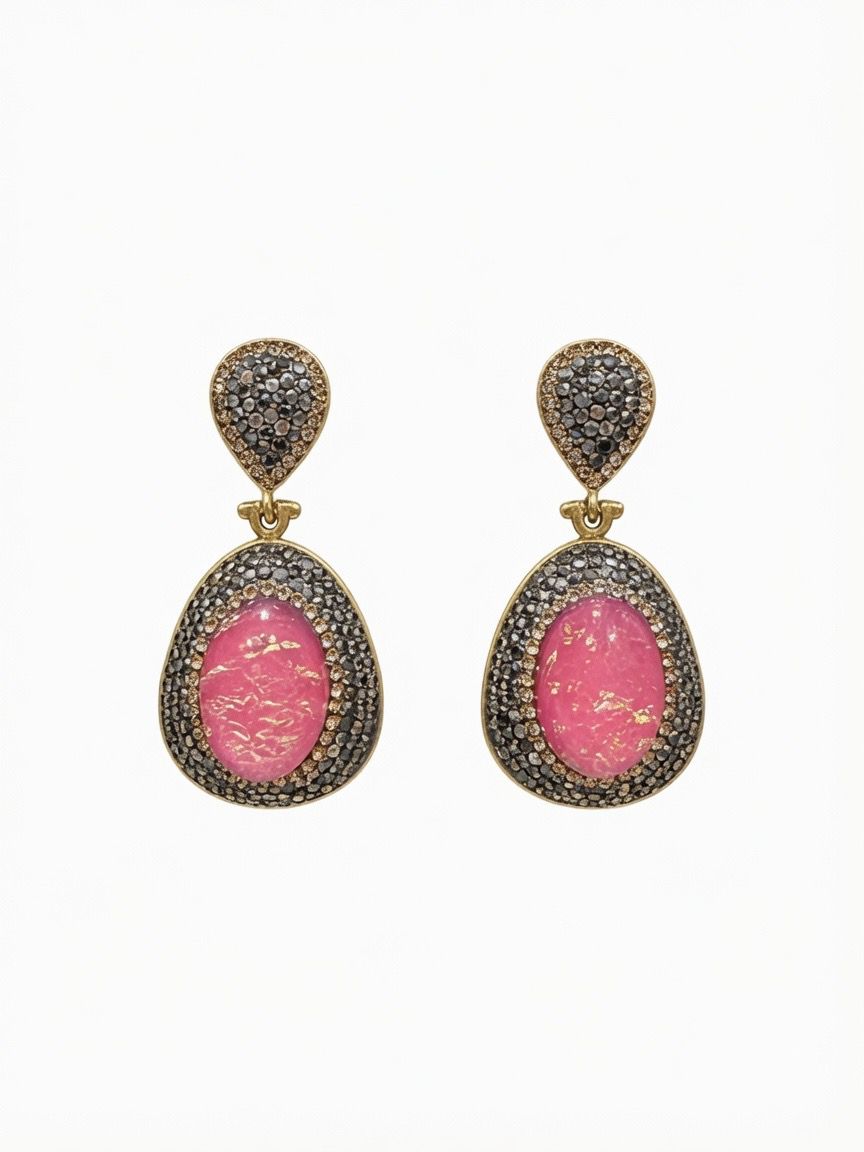 The Fuchsia Opal Hematite Earrings