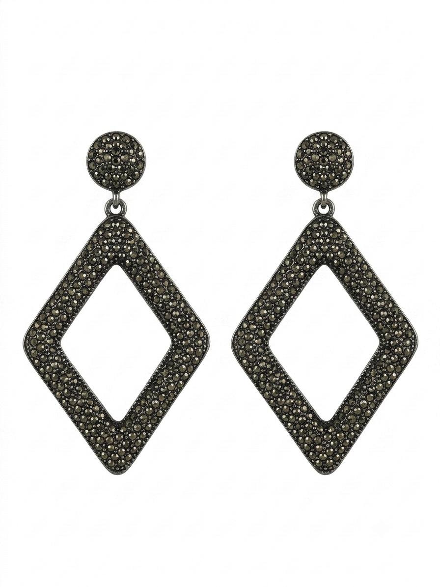 The Obsidian Diamond Earrings