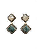 The Emerald & Pearl Square Earrings