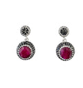 The Ruby Orbit Earrings